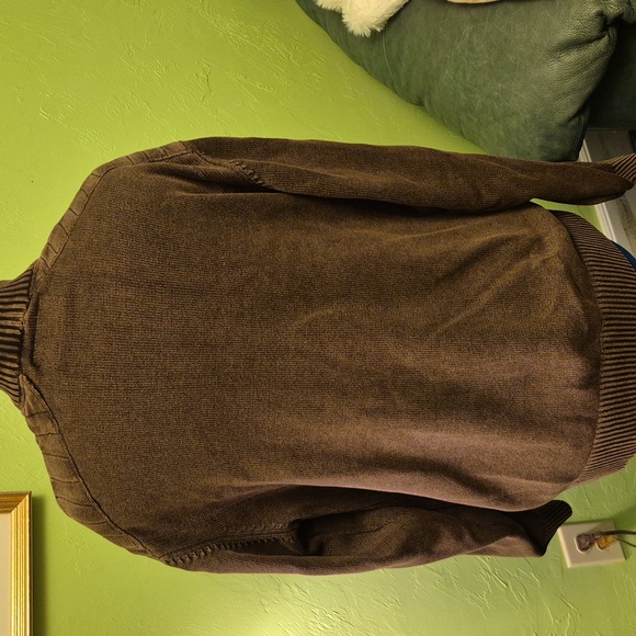 BKE Men's Dark Brown Mock Turtleneck 1/4 zip.XXL. Zip-Up Sweater.#1818) - Picture 5 of 16